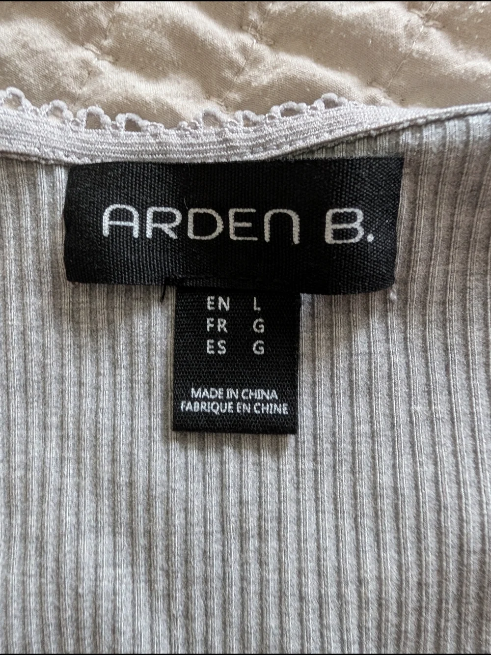 Arden B Gray Ribbed Button-Front Tank - Picture 2 of 5